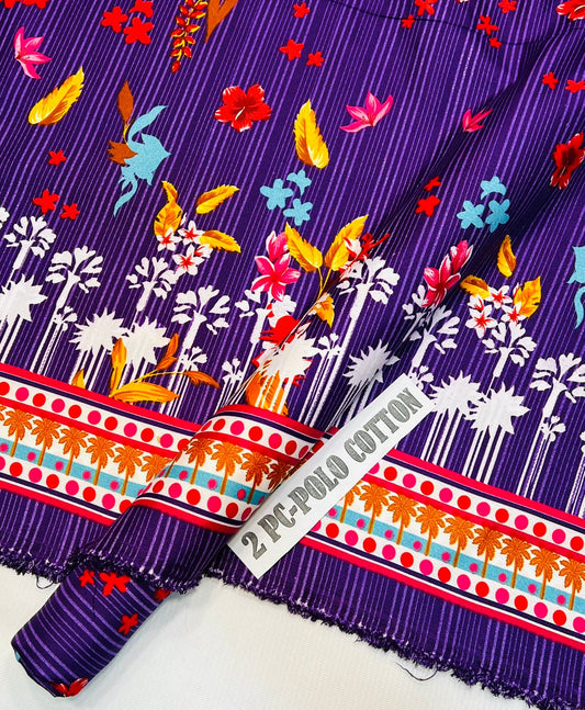 2pc Micro Polo Cotton Unstitched suit