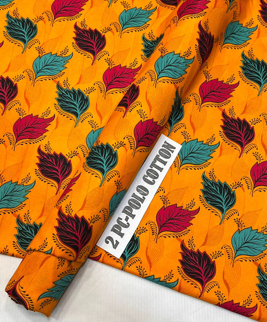 2pc Micro Polo Cotton Unstitched suit