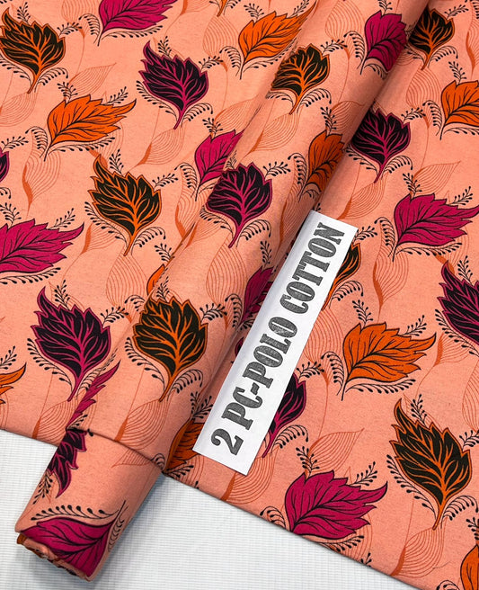 2pc Micro Polo Cotton Unstitched suit