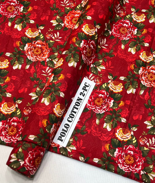 2pc Micro Polo Cotton Unstitched suit