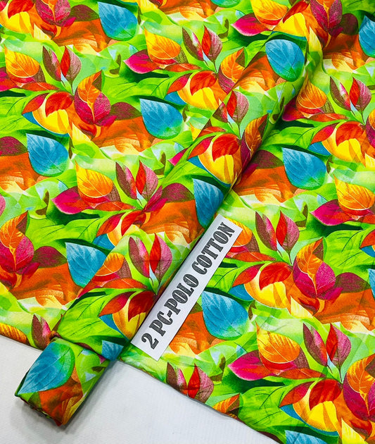 2pc Micro Polo Cotton Unstitched suit