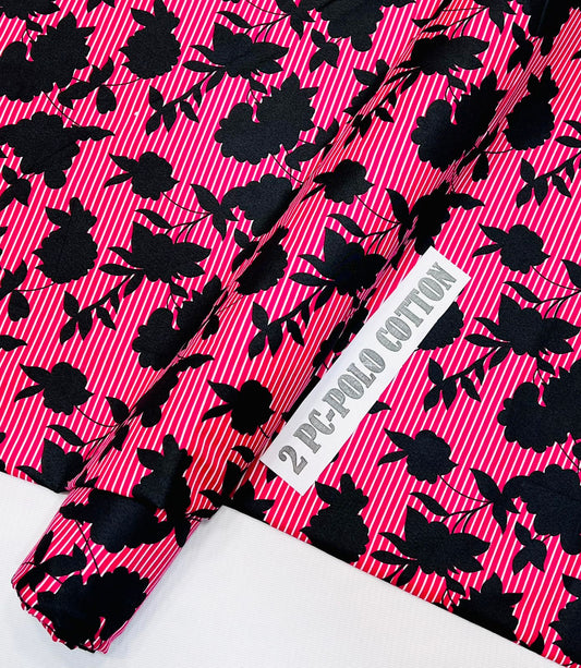 2pc Micro Polo Cotton Unstitched suit