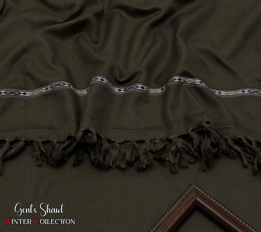 SPECIAL Booski Men's Winter Wool shawl- Dark Grey